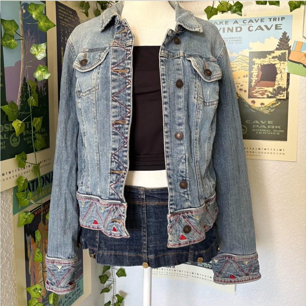 Y2K Embroidered Denim Jacket